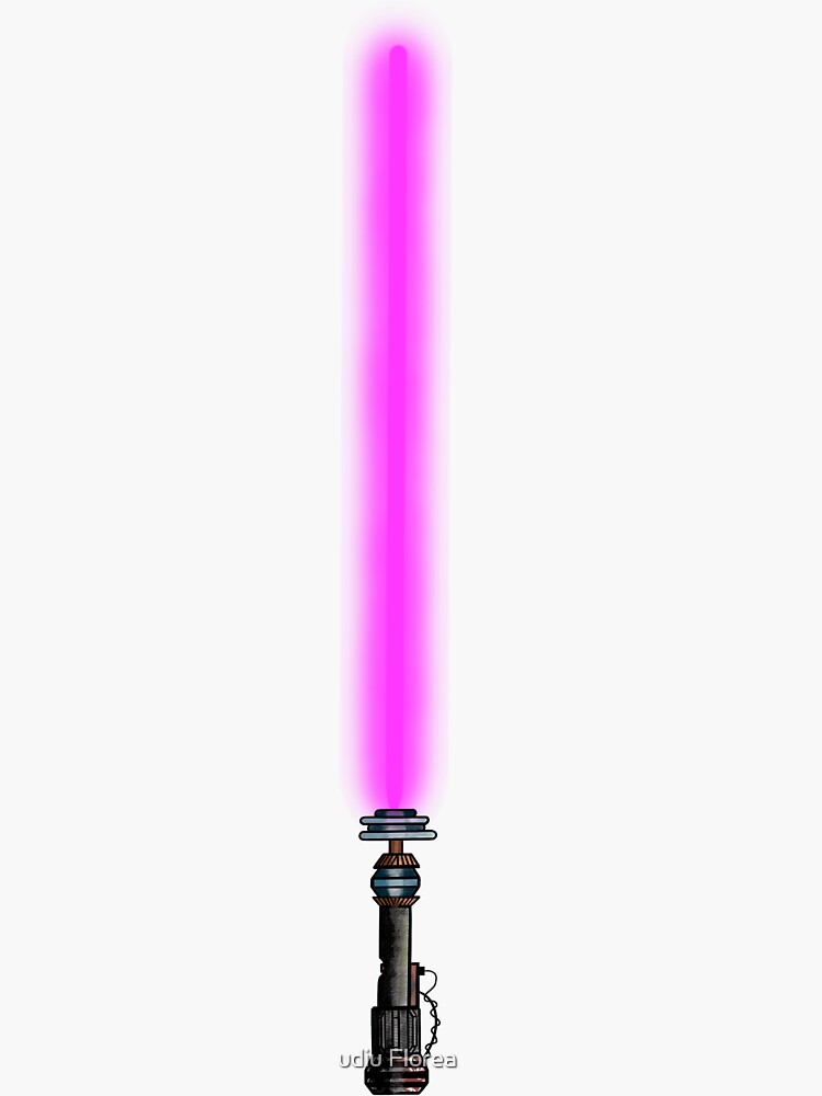 "Pink Lightsaber Original Custom" Sticker for Sale by BubbleArmy