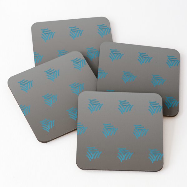 Item preview, Contemporary italic turquoise triangle pattern on a gradient taupe background  designed and sold by PetaJaneHome.