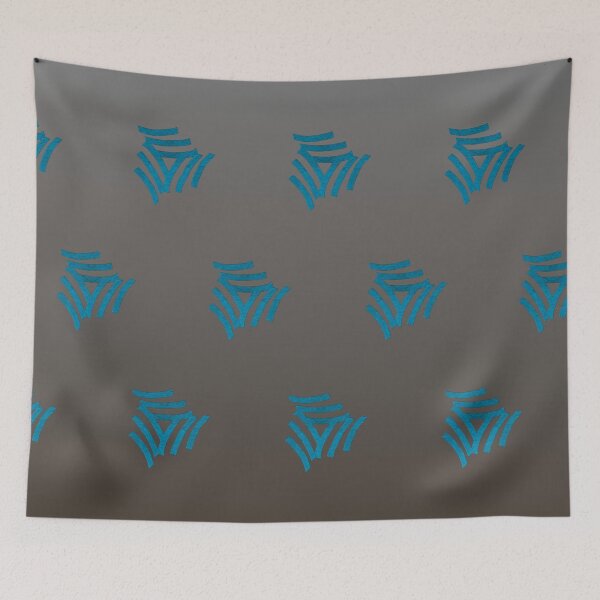 Item preview, Contemporary italic turquoise triangle pattern on a gradient taupe background  designed and sold by PetaJaneHome.