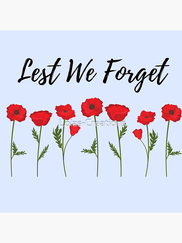 Lest We Forget Posters for Sale