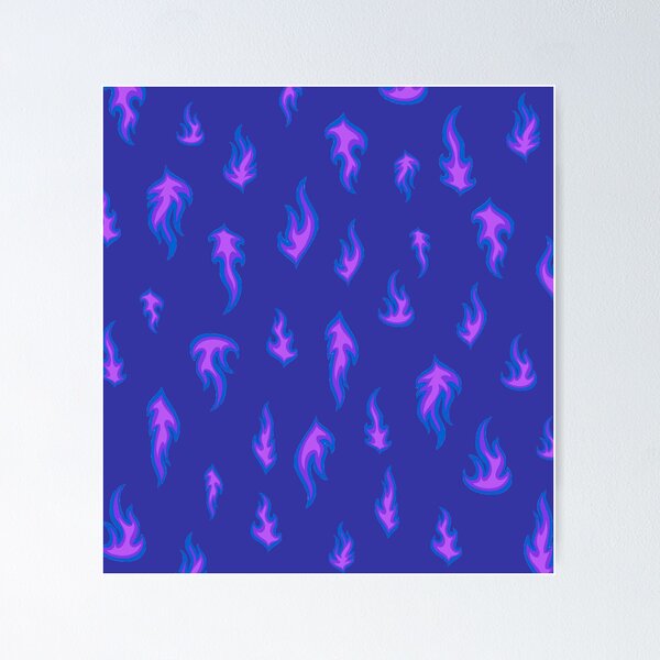 Item preview, flame illustration blue designed and sold by phoebejw.