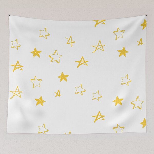 Item preview, Small yellow star doodle pattern designed and sold by AdelDa19.