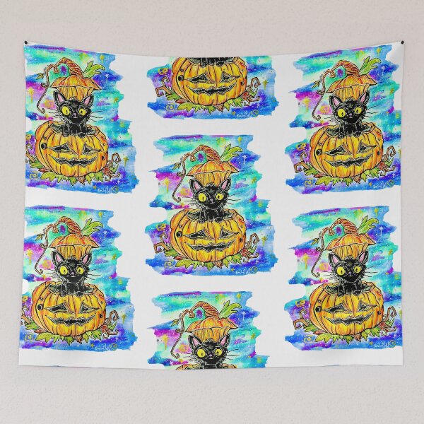 Item preview, Halloween Cat - Am I really that scary ? designed and sold by EmoodleDoodle.