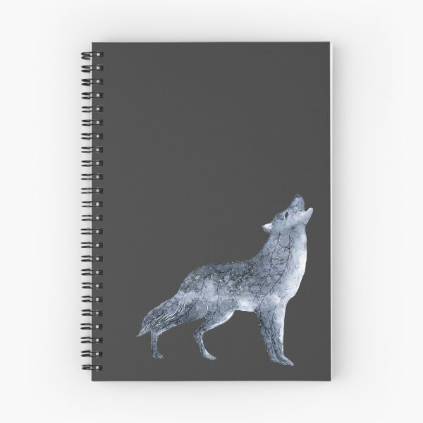 Item preview, Watercolor Wolf with Leaves Pattern, Howling designed and sold by SmirkingDesigns.