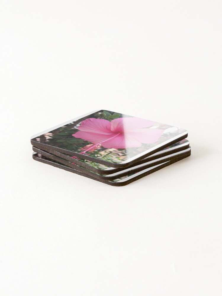 Thumbnail 4 of 5, Coasters (Set of 4), Pink Flower designed and sold by RitazMedia.