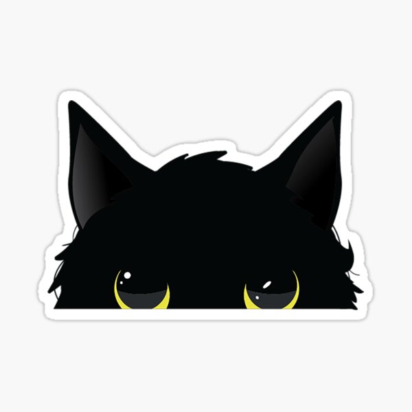 Pegatinas Cara De Gato Negro Redbubble - las 12 mejores imágenes de roblox en 2019 orejas de gato y