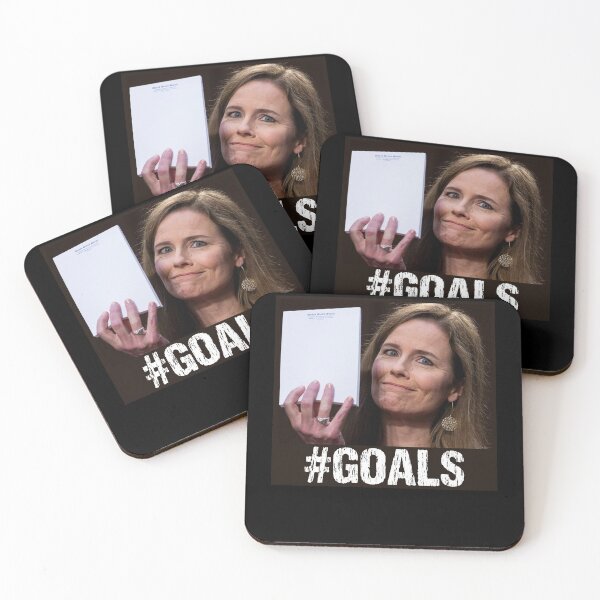 Item preview, Amy Coney Barrett Holding Up Notepad #GOALS designed and sold by Jennifer Church.