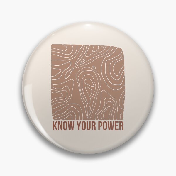 Item preview, Know Your Power Square Abstract Shape Warm Toned design designed and sold by zedonee.