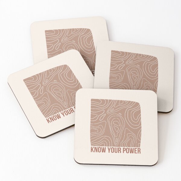 Item preview, Know Your Power Square Abstract Shape Warm Toned design designed and sold by zedonee.