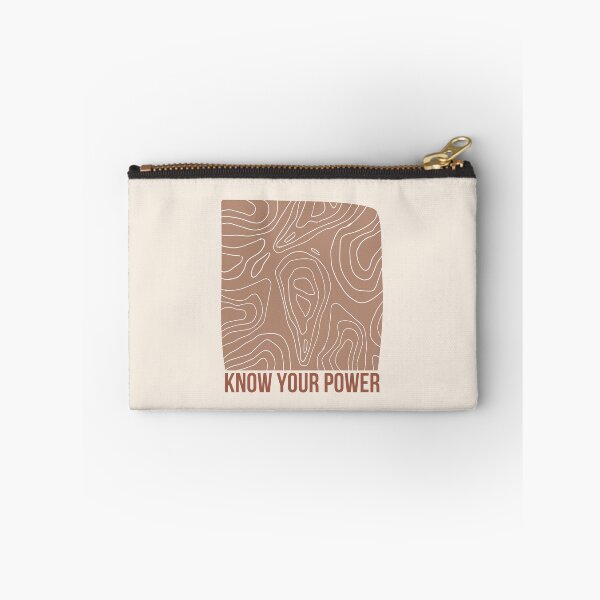 Item preview, Know Your Power Square Abstract Shape Warm Toned design designed and sold by zedonee.