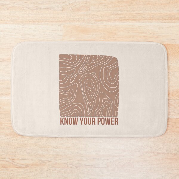 Item preview, Know Your Power Square Abstract Shape Warm Toned design designed and sold by zedonee.