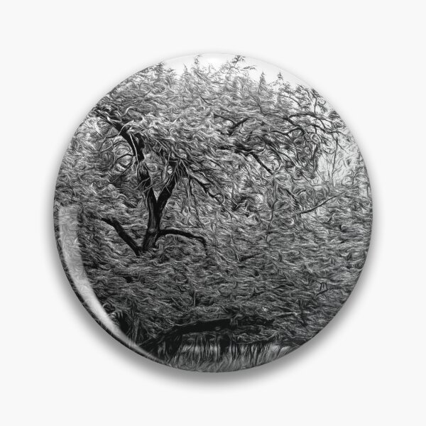Item preview, Bur Oak in black and white illustration designed and sold by CanadianWild418.