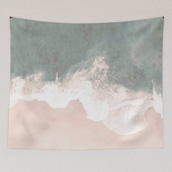 Item preview, Beautiful Turquoise Ocean Lace Beach and Seashore Waves designed and sold by IZiets.