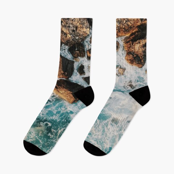Item preview, Blue Green Ocean Waves And Rocky Shore designed and sold by Vector Scout Lab.