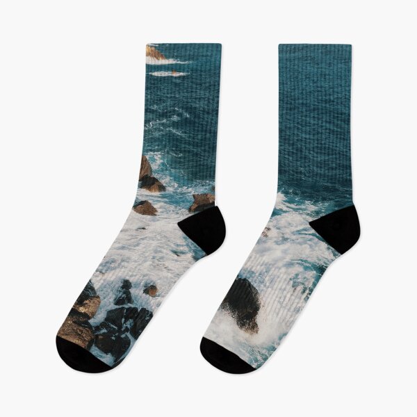Item preview, Blue Green Ocean Waves And Rocky Shore designed and sold by Vector Scout Lab.