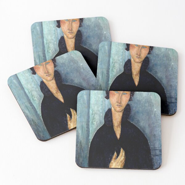 Item preview, woman with blue eyes Modigliani 1918 designed and sold by arthistory.