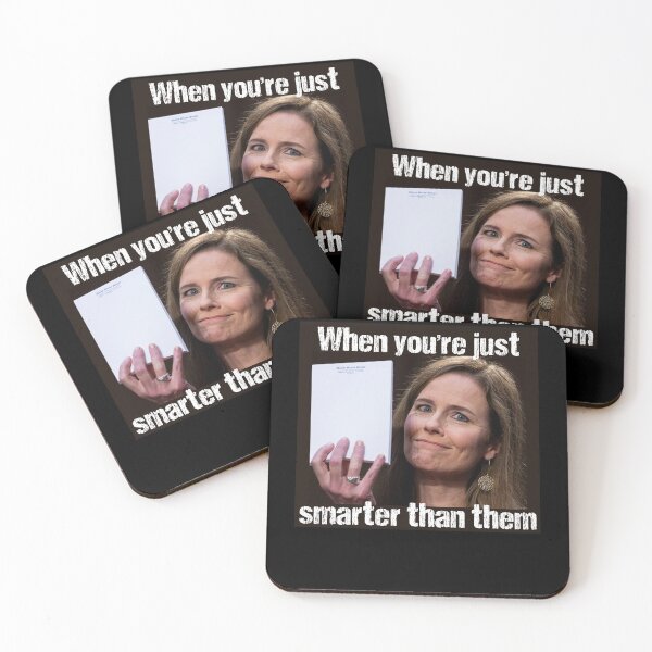 Item preview, Amy Coney Barrett Holding Up Notepad  designed and sold by Jennifer Church.