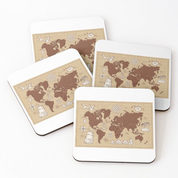 Item preview, Vintage Map Of The World designed and sold by Vector Scout Lab.