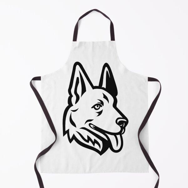 Item preview, Head of a German Shepherd or Alsatian Wolf Dog Mascot Retro Black and White designed and sold by patrimonio.