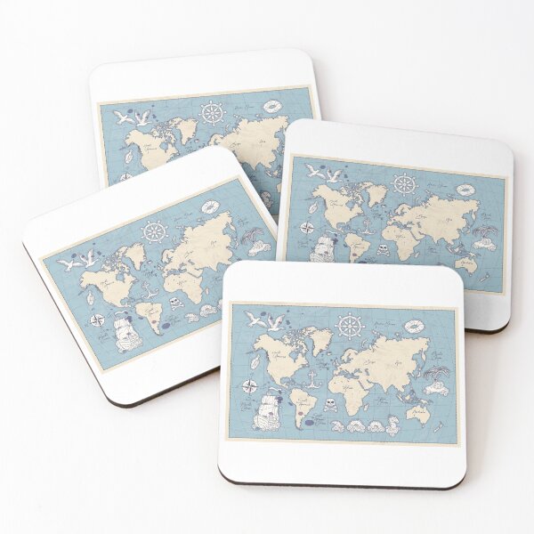 Item preview, Vintage Map Of The World designed and sold by Vector Scout Lab.
