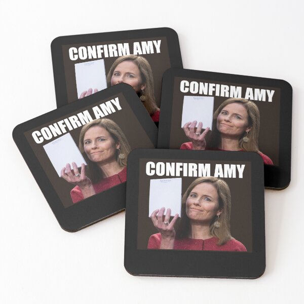 Item preview, Amy Coney Barrett Holding Up Notepad  designed and sold by Jennifer Church.