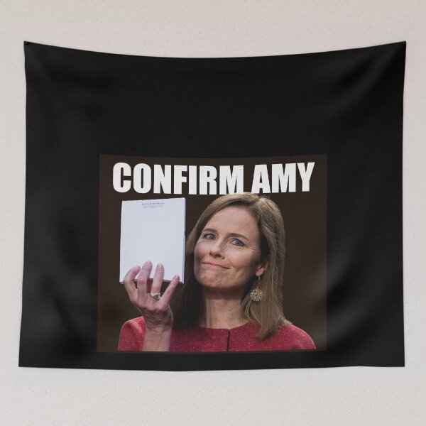 Aperçu de l'œuvre Amy Coney Barrett tenant le bloc-notes créée et vendue par Jennifer Church.