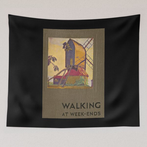 Item preview, Walking retro poster designed and sold by CorasPosters.