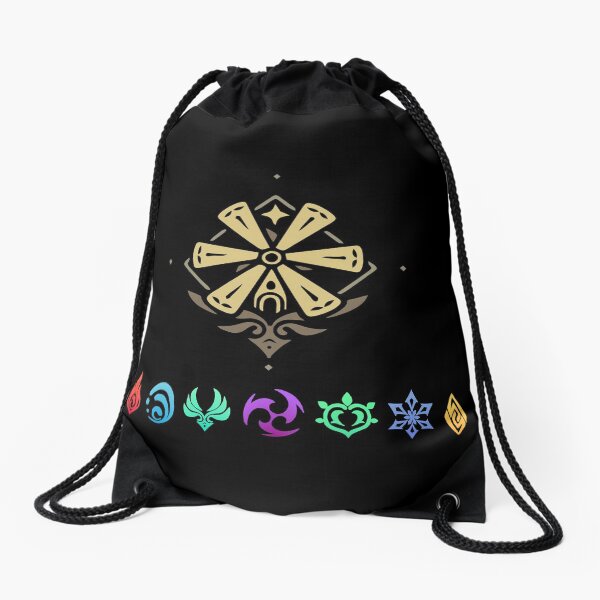 Genshin impact elements impact Drawstring Bag