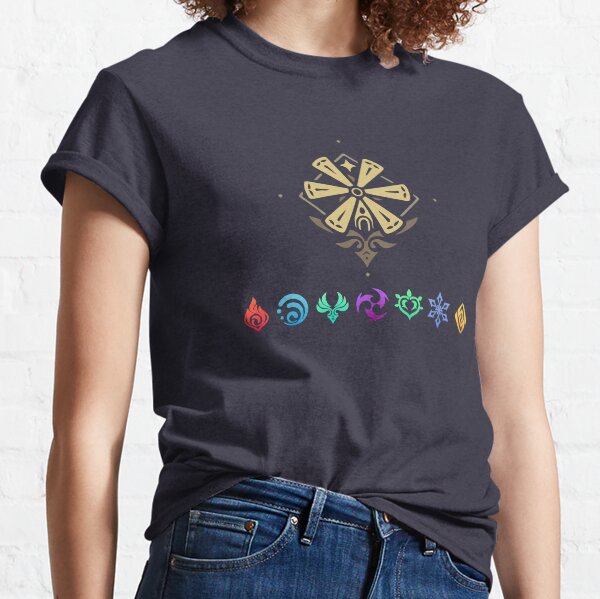 Impact des éléments d'impact Genshin T-shirt classique