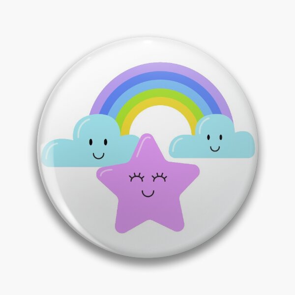 Item preview, Kawaii Star clouds and rainbow designed and sold by CarolinasDsgns.