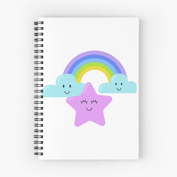 Item preview, Kawaii Star clouds and rainbow designed and sold by CarolinasDsgns.