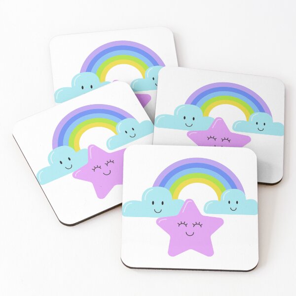 Item preview, Kawaii Star clouds and rainbow designed and sold by CarolinasDsgns.