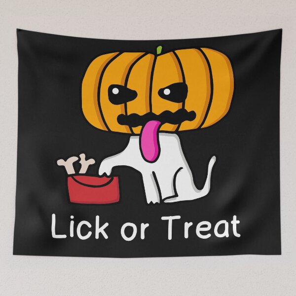 Item preview, Halloween dog Lick or Treat  designed and sold by happysketchy.
