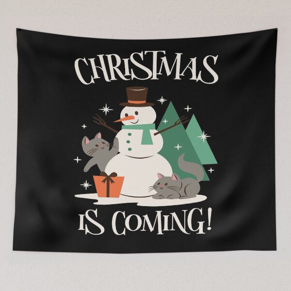 Item preview, Xmas is Coming - Christmas is Coming Cats designed and sold by Coder-T.