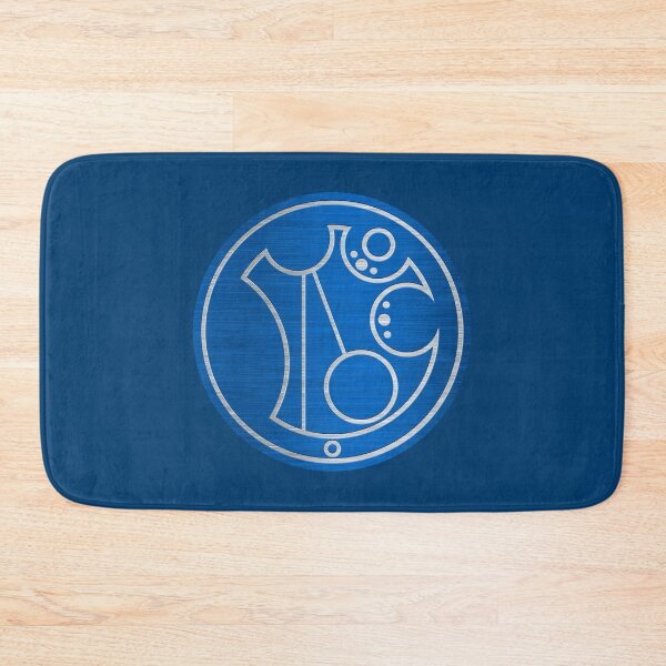 Item preview, Andrew in Circular Gallifreyan Alphabet in Brushed Metal on Regal Blue designed and sold by Darcy777.