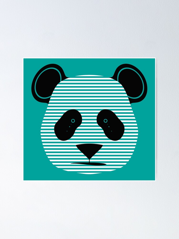 "panda stripes" Poster by asyrum Redbubble