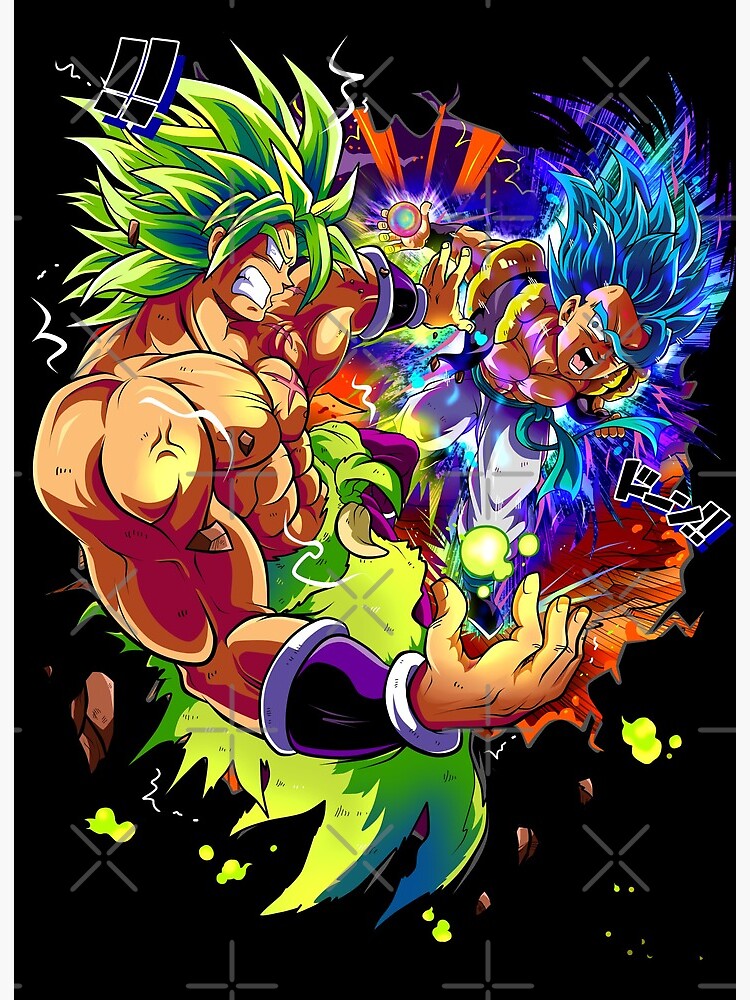 Epic fight of gogeta blue and broly - DB art site - Drawings