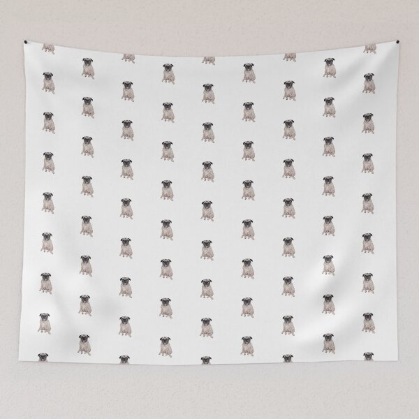 Item preview, Coco The Pug White designed and sold by CoconatStudio.