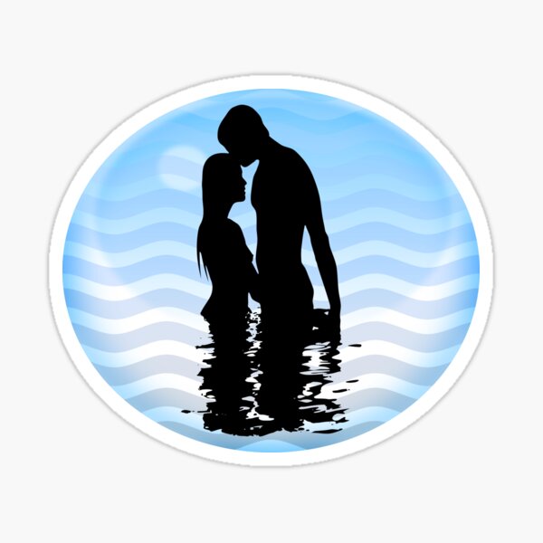 Love in the Water Sticker