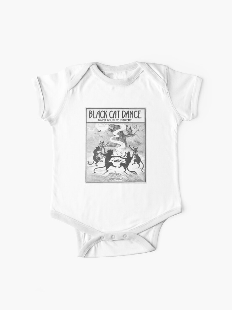 Black Cat Dance Witch Watching Black Cats Dance in the Moonlight | Baby  One-Piece