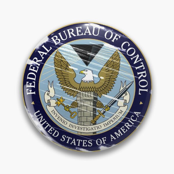 Item preview, Scratched federal bureau of control seal designed and sold by AidanMDesigns.