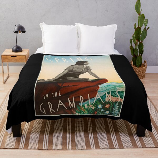 Item preview, Spring in the Grampians retro poster designed and sold by CorasPosters.