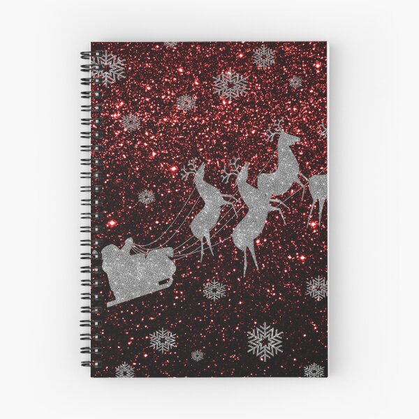 Item preview, Santa, sledge, reindeer and snowflakes glitter red designed and sold by oxoxoxo.