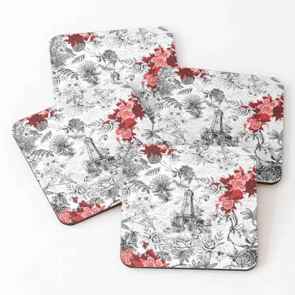 Item preview, Toile de Jouy Floral designed and sold by SamyMust.