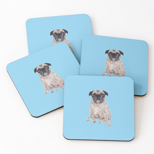 Item preview, Coco The Pug Light Blue designed and sold by CoconatStudio.