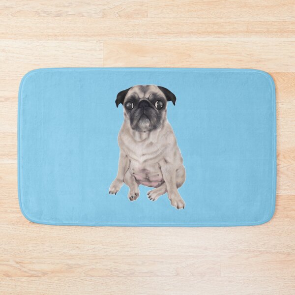 Item preview, Coco The Pug Light Blue designed and sold by CoconatStudio.