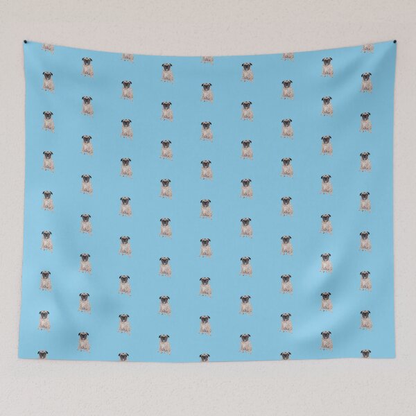 Item preview, Coco The Pug Light Blue designed and sold by CoconatStudio.