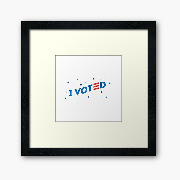 I voted. Framed Art Print