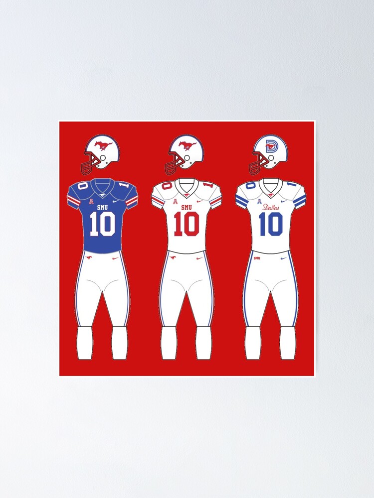 "SMU Football Uniforms" Poster by onebrokekid Redbubble
