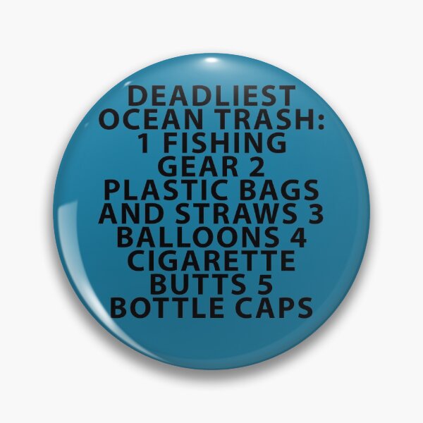 Item preview, Deadliest Ocean Trash: 1 Fishing Gear 2 Plastic Bags and Straws 3 Balloons 4 Cigarette Butts 5 Bottle Caps designed and sold by Shujii.